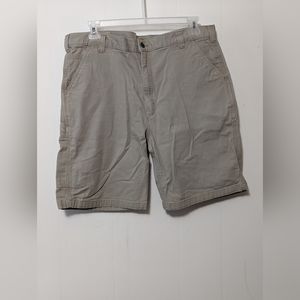 Men's Carhartt Size 40 Cargo Utility Work Wear Shorts Relaxed Fit Tan